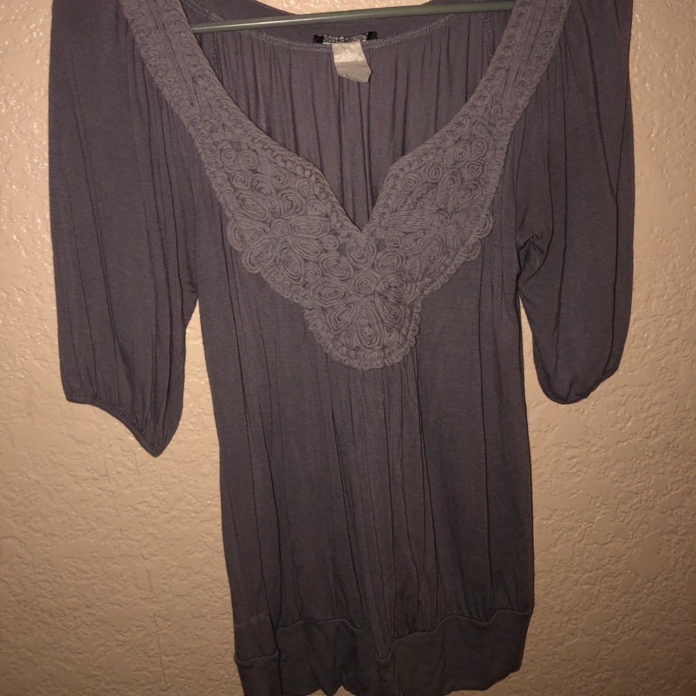 Beautiful Gray Mid length blouse